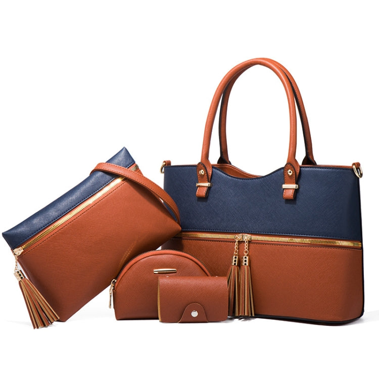 21501 4 in 1 PU Leather Ladies Diagonal Handbag