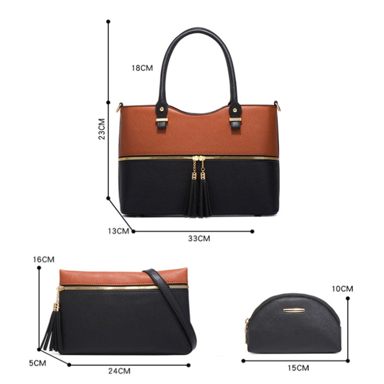 21501 4 in 1 PU Leather Ladies Diagonal Handbag