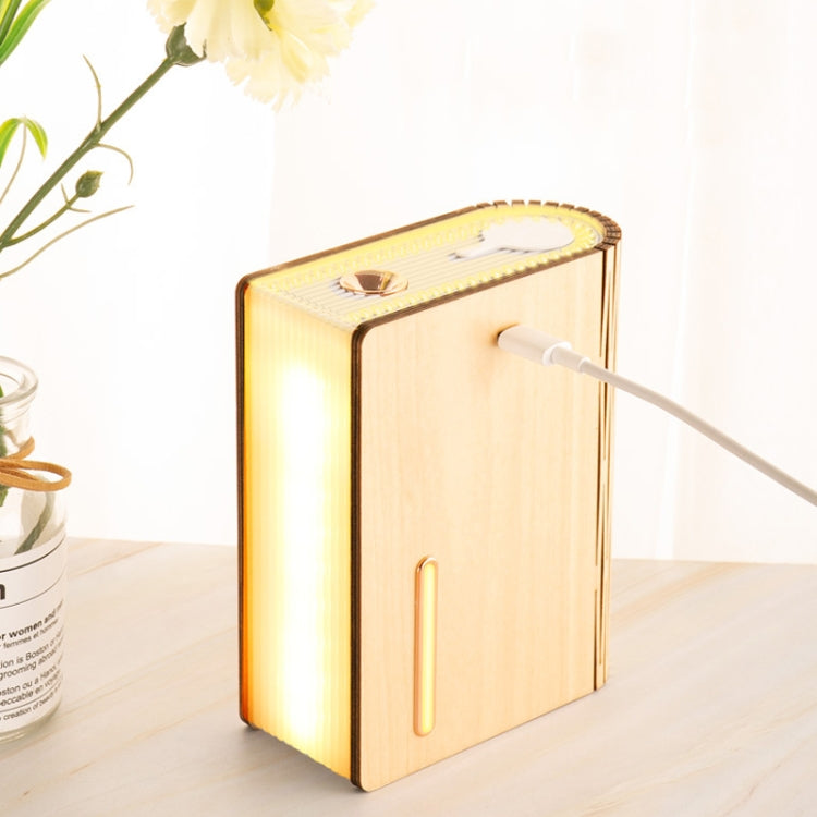 EH1 USB Power Wood-grain Desktop Book Shape Lamp with Humidifier