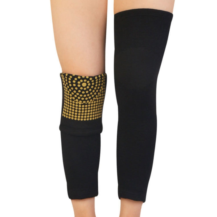 2 PCS Outdoor Sports Compression Elastic Single-Sided Knee Pads, Size: XL (Black)