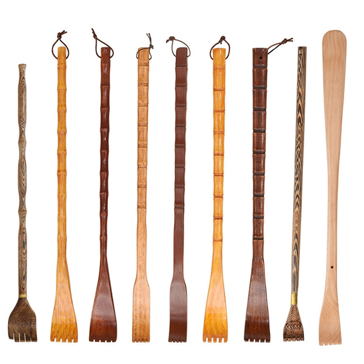 BQR01 Back Scratcher Long Handle Wooden Massage Scratcher, Style: Square Nature Color