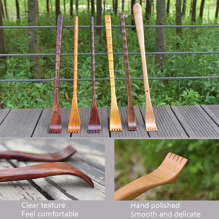 BQR01 Back Scratcher Long Handle Wooden Massage Scratcher, Style: Square Nature Color