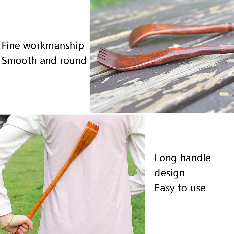 BQR01 Back Scratcher Long Handle Wooden Massage Scratcher, Style: Square Nature Color