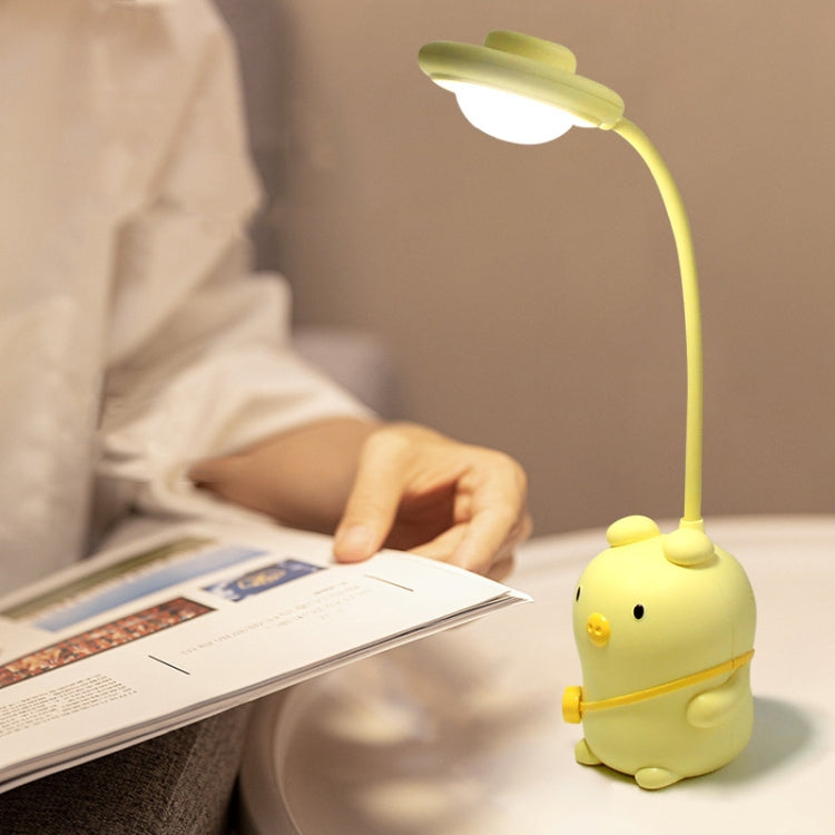 8040 LED Foldable Cute Pig Touch Desk Lamp