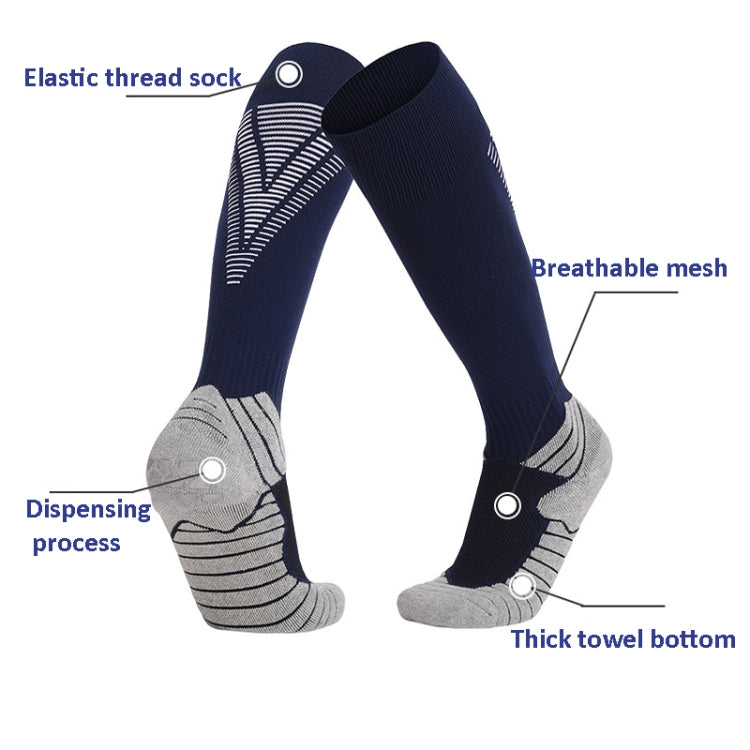 Thick Terry Non-Slip Sports Socks Over The Knee Stockings, Size: Childrens Free Size
