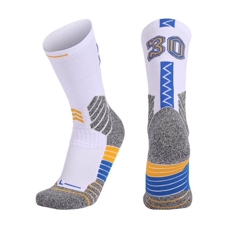 Men Terry Non-Slip Mid-Tube Sports Socks Basketball Socks, Size: Adult  Free Size