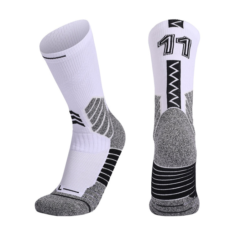 Men Terry Non-Slip Mid-Tube Sports Socks Basketball Socks, Size: Childrens Free Size