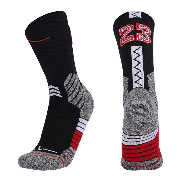 Men Terry Non-Slip Mid-Tube Sports Socks Basketball Socks, Size: Childrens Free Size