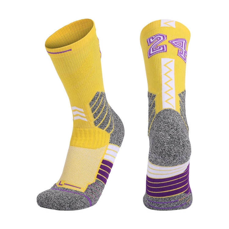Men Terry Non-Slip Mid-Tube Sports Socks Basketball Socks, Size: Childrens Free Size
