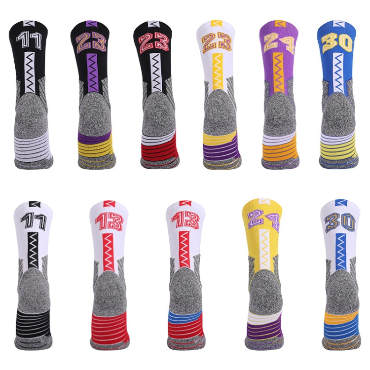 Men Terry Non-Slip Mid-Tube Sports Socks Basketball Socks, Size: Childrens Free Size