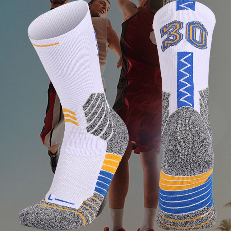 Men Terry Non-Slip Mid-Tube Sports Socks Basketball Socks, Size: Childrens Free Size