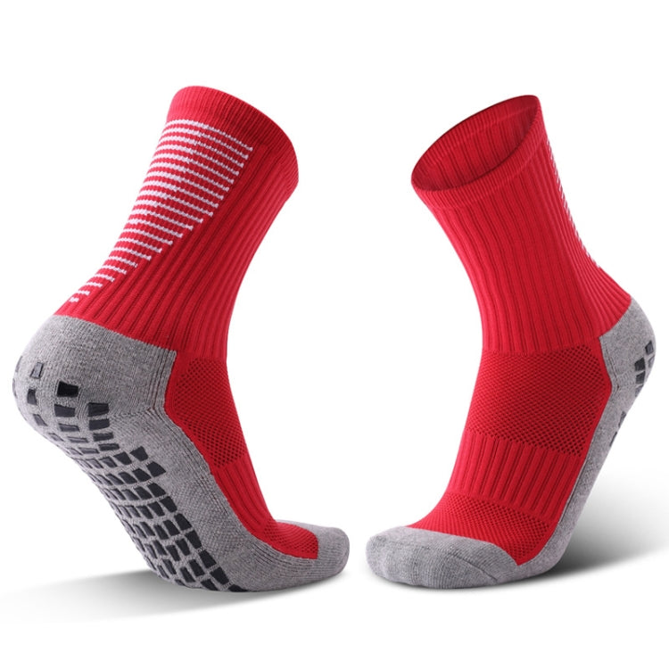 Adult Thick Towel Football Socks Non-Slip Wear-Resistant Tube Socks, Size: Free Size