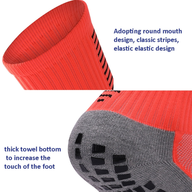 Adult Thick Towel Football Socks Non-Slip Wear-Resistant Tube Socks, Size: Free Size