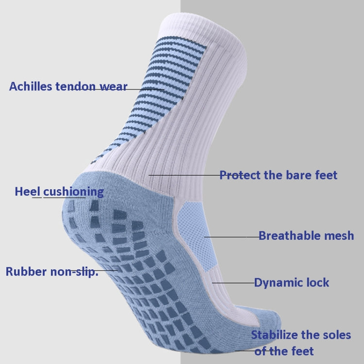 Adult Thick Towel Football Socks Non-Slip Wear-Resistant Tube Socks, Size: Free Size