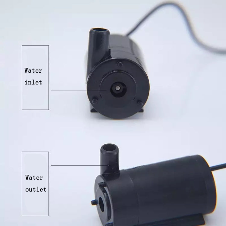 5 PCS Quiet Mini Horizontal Vertical Submersible Pump, Style: White Vertical
