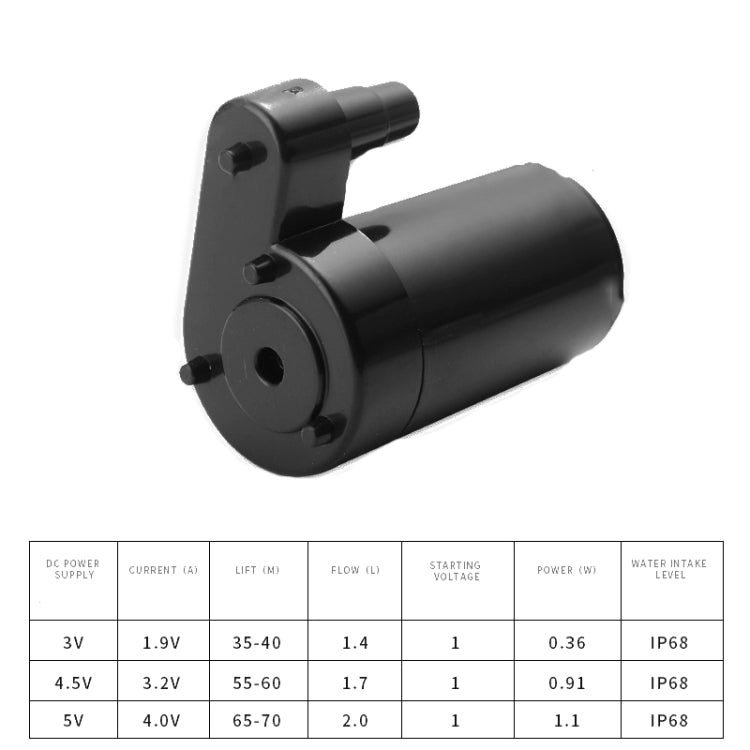 5 PCS Quiet Mini Horizontal Vertical Submersible Pump, Style: Black Vertical
