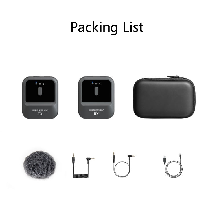 2.4G Wireless SLR Camera Lavalier Microphone(Black)