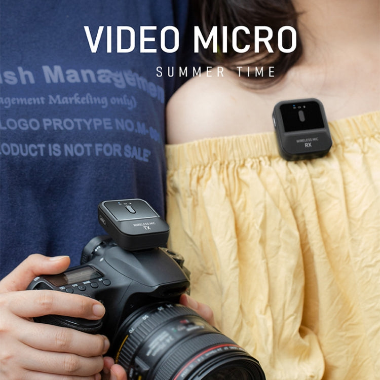 2.4G Wireless SLR Camera Lavalier Microphone(Black)