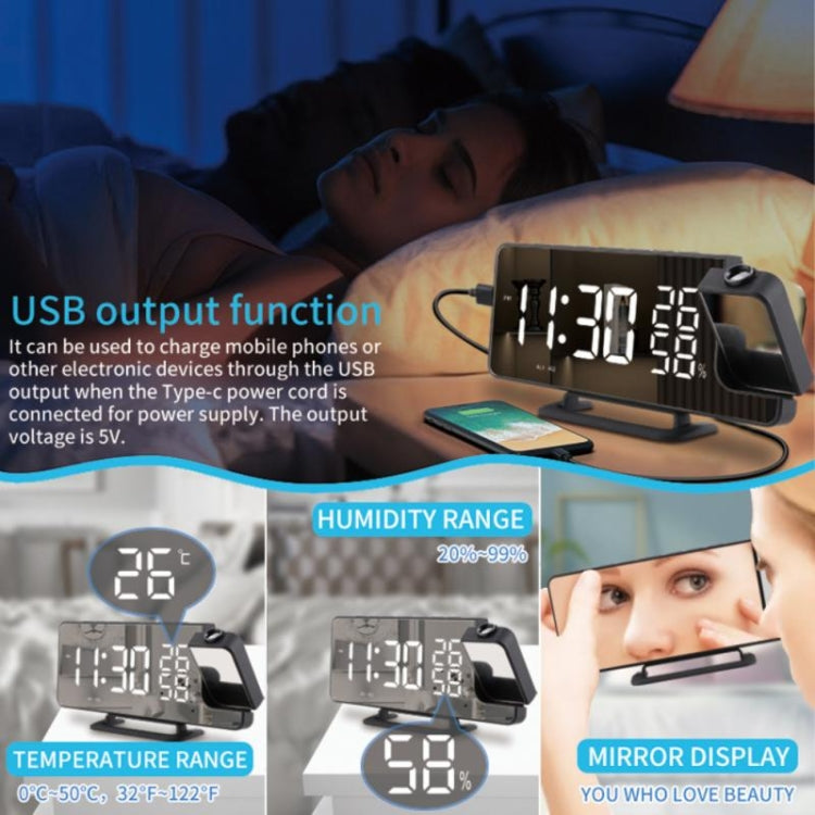 TS-9210 Time + Projection + Radio + Temperature And Humidity LED Clock