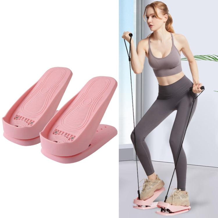 Multifunctional Stretching Stepper Home Fitness Equipment, Colour: With Pull Ropeï¼ˆPinkï¼‰