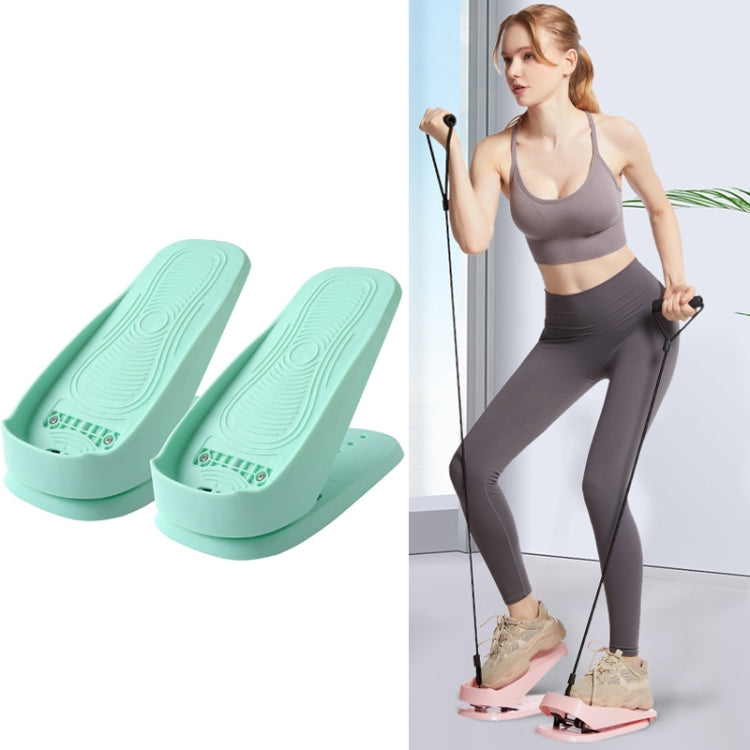 Multifunctional Stretching Stepper Home Fitness Equipment, Colour: With Pull Ropeï¼ˆGreenï¼‰