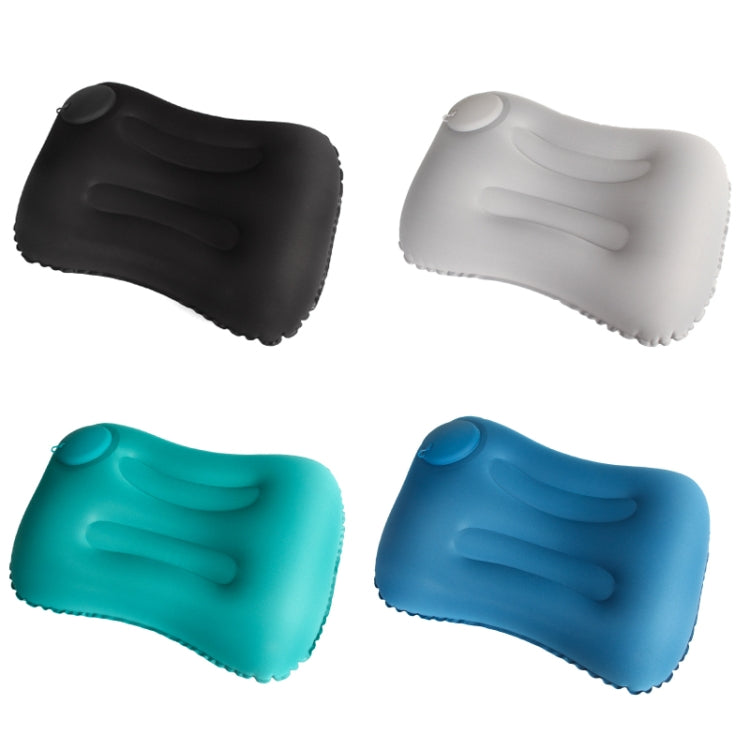 Travel Inflatable Press U-Shaped Neck Guard Pillow, Colour: Milk Silk U018-01ï¼ˆBlackï¼‰