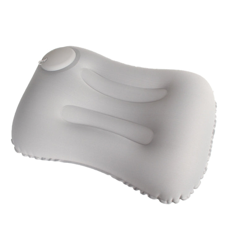 Travel Inflatable Press U-Shaped Neck Guard Pillow, Colour: Milk Silk U018-2ï¼ˆGrayï¼‰