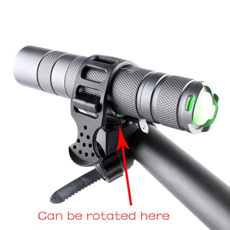5 PCS Cycling Flashlight Fixing Bracket Bicycle Flashlight Clip(Black)