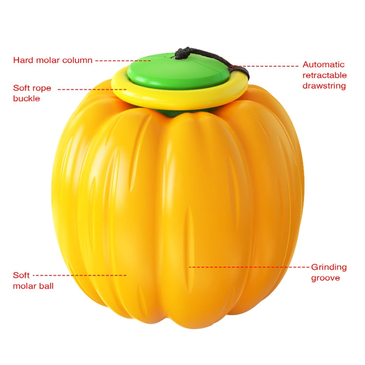 NG-01 Dog Molars Resistant To Bite Ball Pumpkin Hand Throwing Force Toy Ball