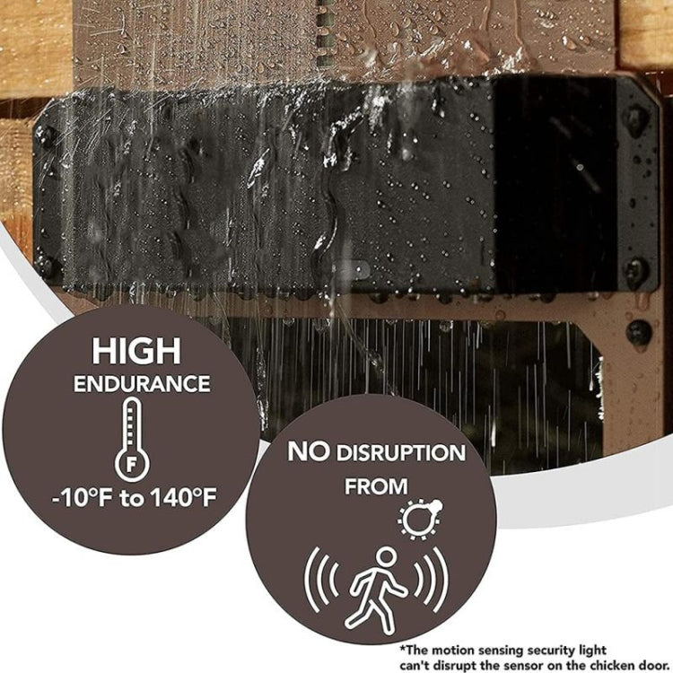 B177  Light-Sensitive Automatic Chicken Coop Door Hen House Pet Door