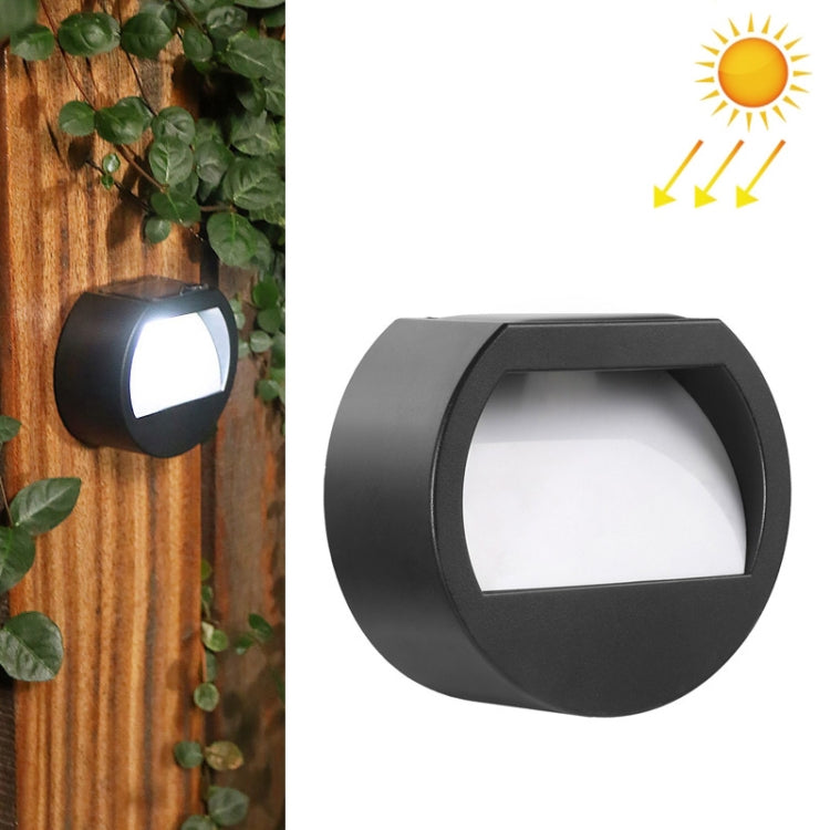 Solar Outdoor Waterproof LED Round Wall Lamp Stair Light