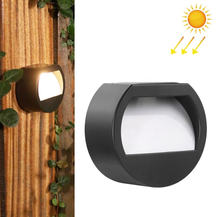 Solar Outdoor Waterproof LED Round Wall Lamp Stair Light