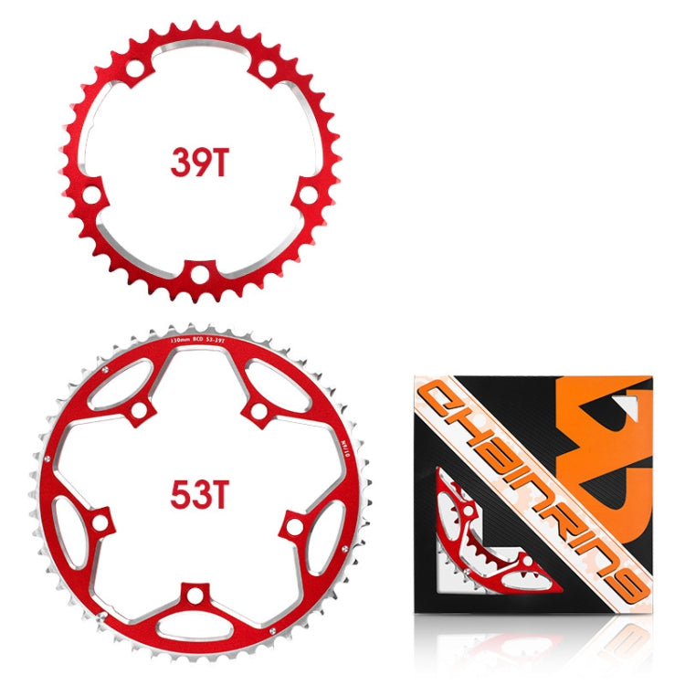 WEST BIKING 2-Piece 53t-39t Road Bike Aluminum Alloy Gear