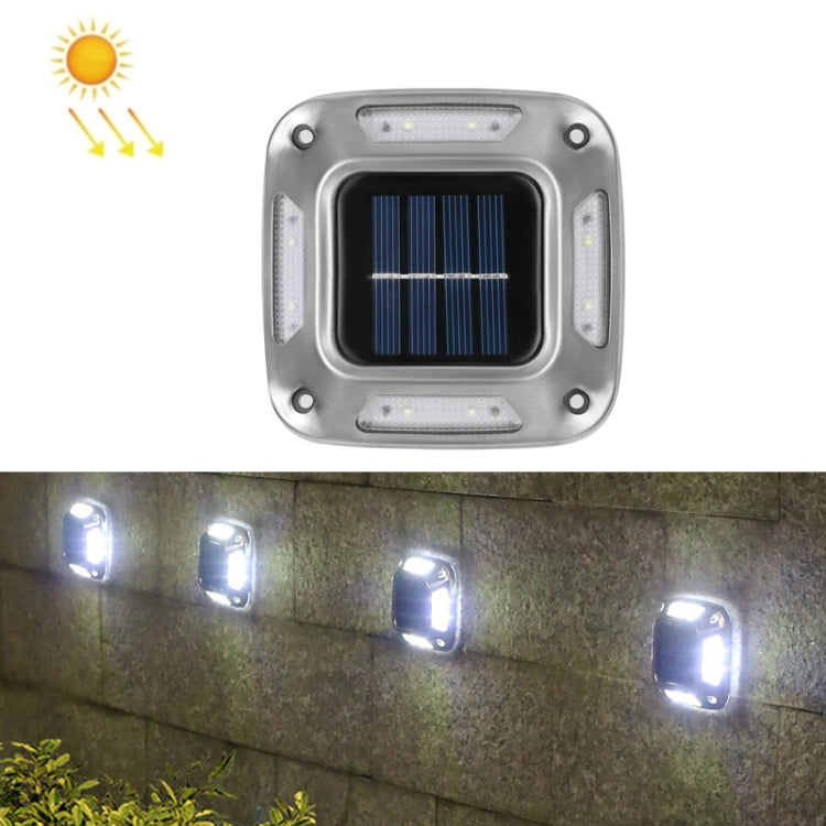 8 LED Solar Wall Lamp Outdoor Stainless Steel Buried Light