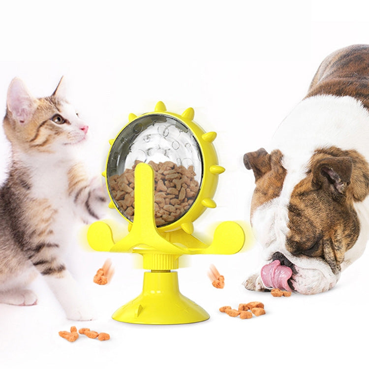 ZQL-01 Dog Toys Funny Cat Slow Food Leakage Windmill Turntable