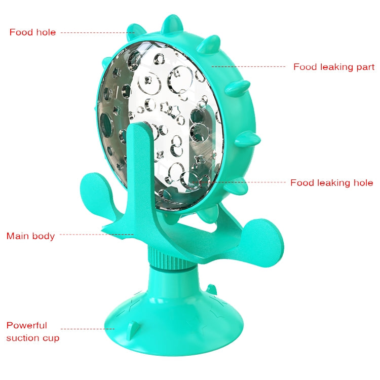 ZQL-01 Dog Toys Funny Cat Slow Food Leakage Windmill Turntable