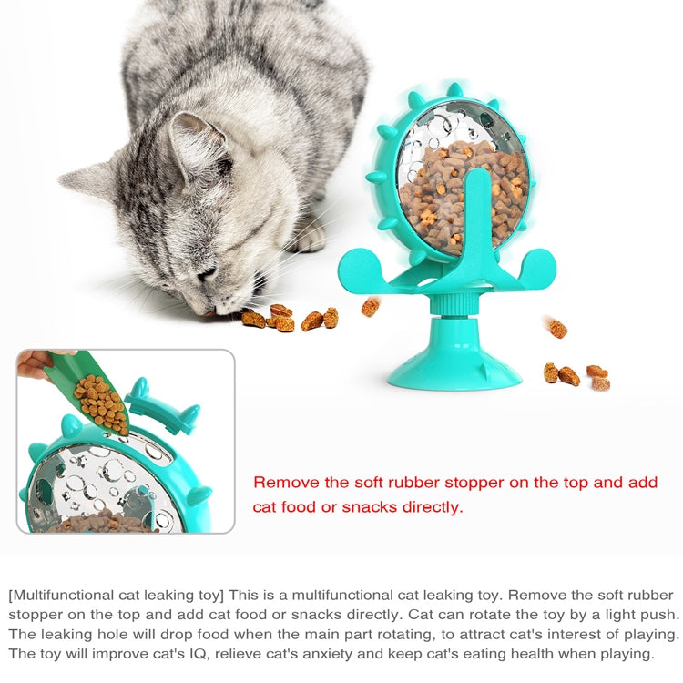 ZQL-01 Dog Toys Funny Cat Slow Food Leakage Windmill Turntable