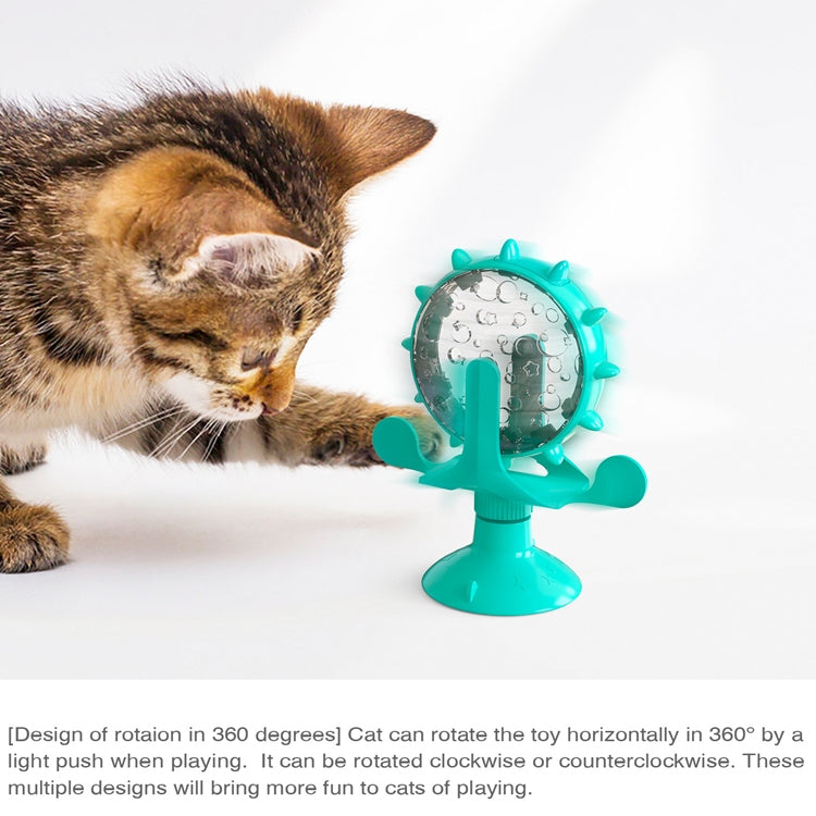 ZQL-01 Dog Toys Funny Cat Slow Food Leakage Windmill Turntable
