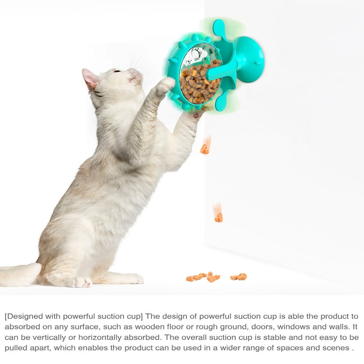 ZQL-01 Dog Toys Funny Cat Slow Food Leakage Windmill Turntable