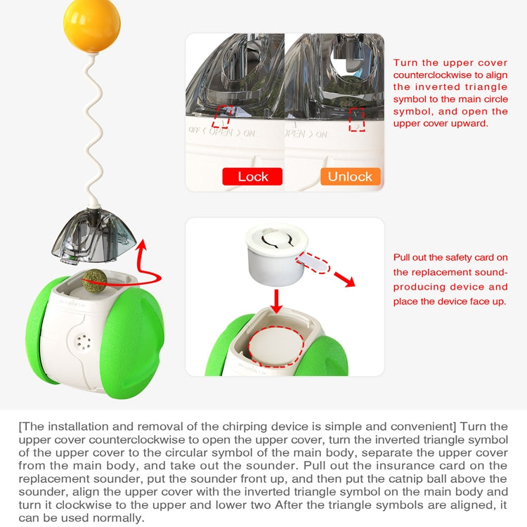 FSC-01 Electric Sounding Tumbler Cat Toy Funny Cat Ball