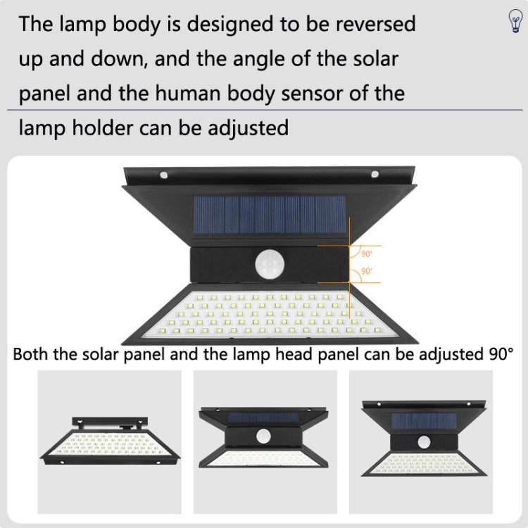 67 LED Solar Smart Induction Foldable Garden Wall Light(Black)