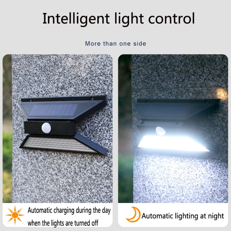 67 LED Solar Smart Induction Foldable Garden Wall Light(Black)