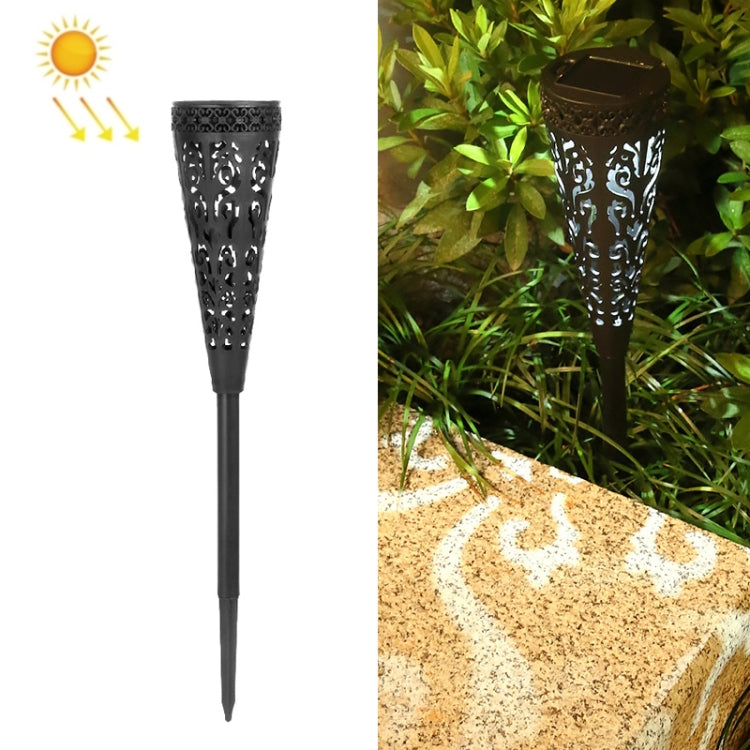 2 PCS Solar Outdoor LED Hollow Garden Ground Lawn Light