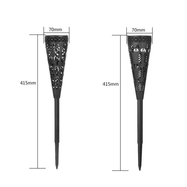 2 PCS Solar Outdoor LED Hollow Garden Ground Lawn Light