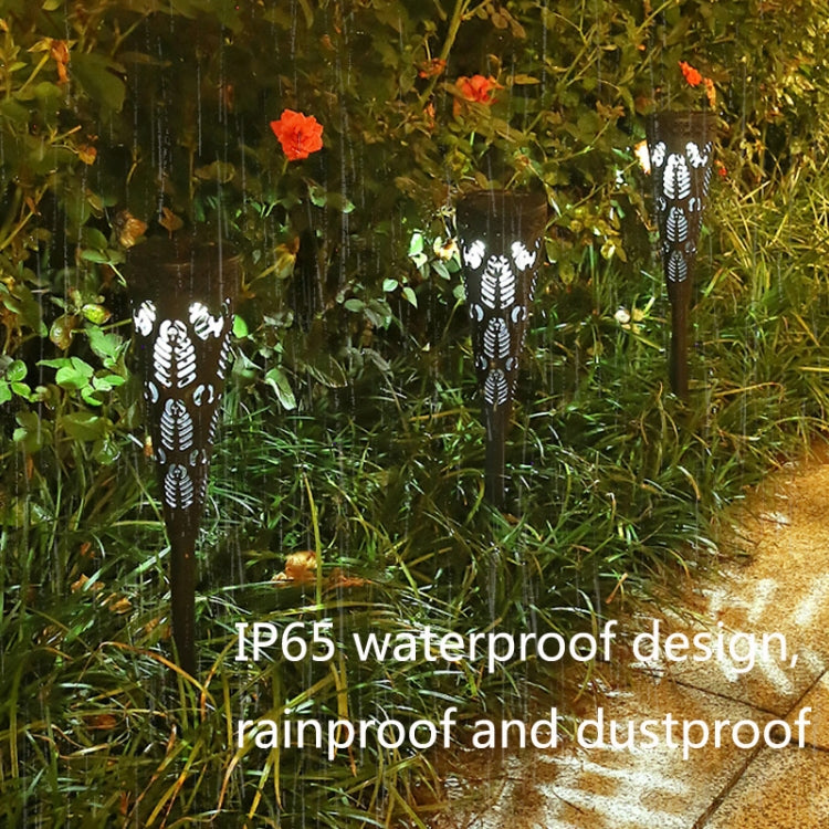 2 PCS Solar Outdoor LED Hollow Garden Ground Lawn Light