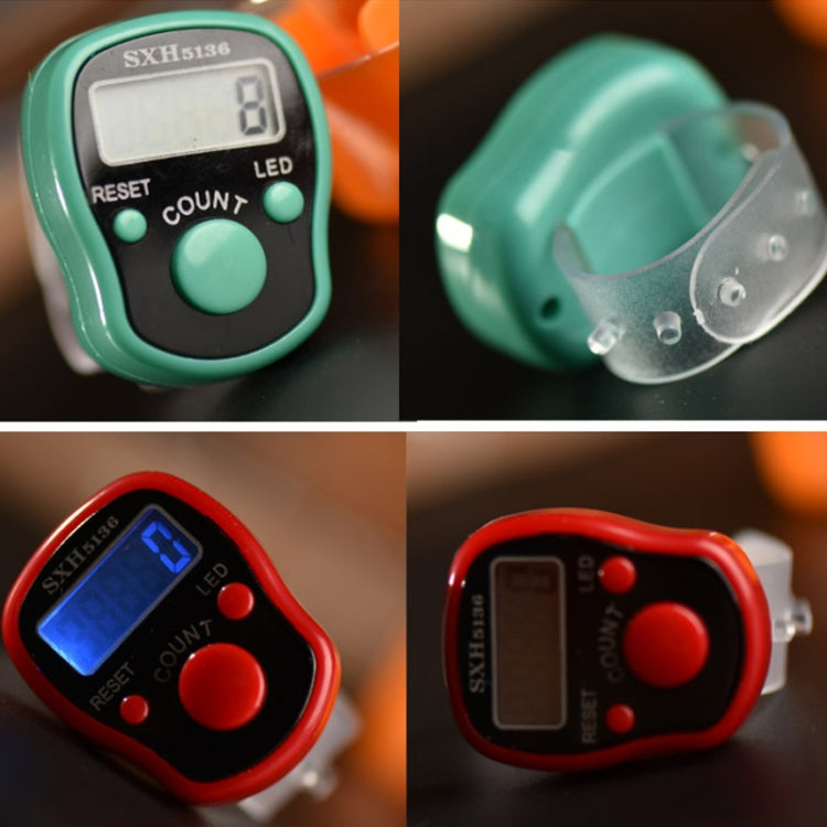 4 PCS Luminous Ring Counter With  LED Light For Buddhism Chanting, Random Color Delivery(Gift Box)