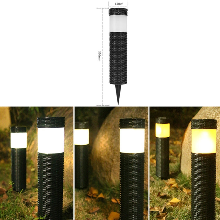 Solar LED Outdoor Waterproof Cylinder Lawn Light, Style: White Light