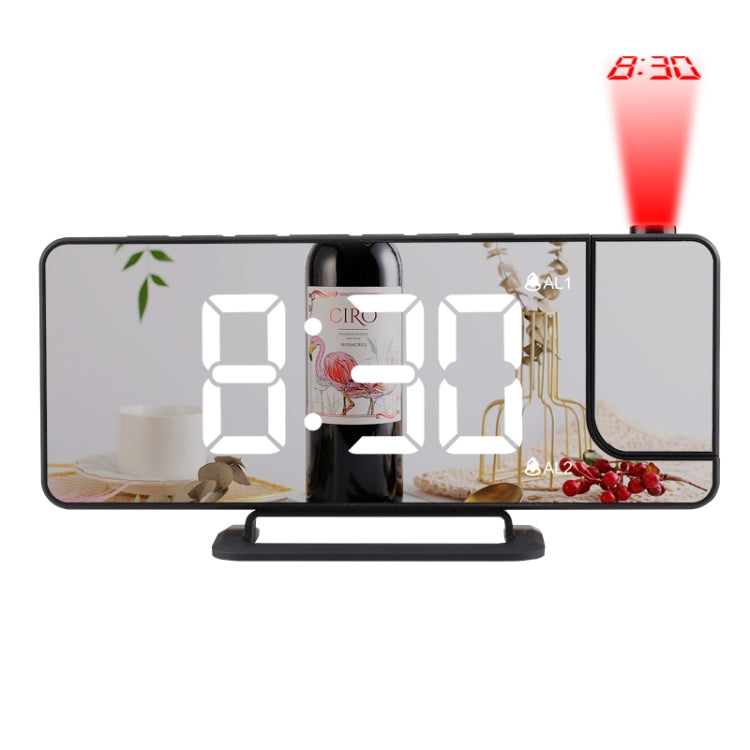 LED Digital Alarm Clock Rechargeable Projection Clock