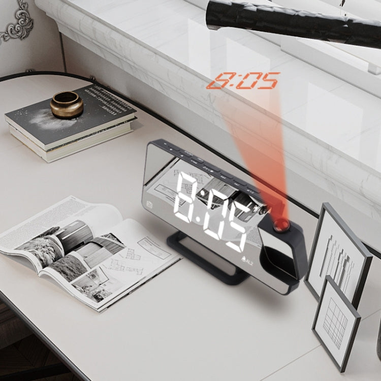 LED Digital Alarm Clock Rechargeable Projection Clock