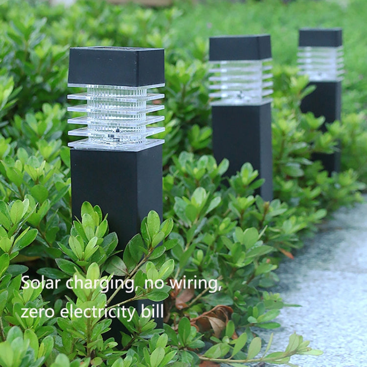 Solar Waterproof Outdoor Landscape Square Column Lawn Light
